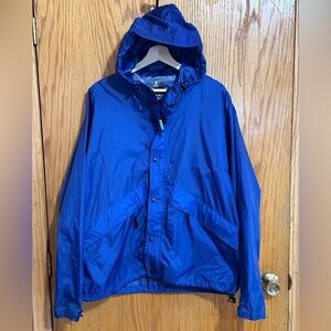 Campmor Waterproof Windbreaker‎ Jacket size Large Zipper blue